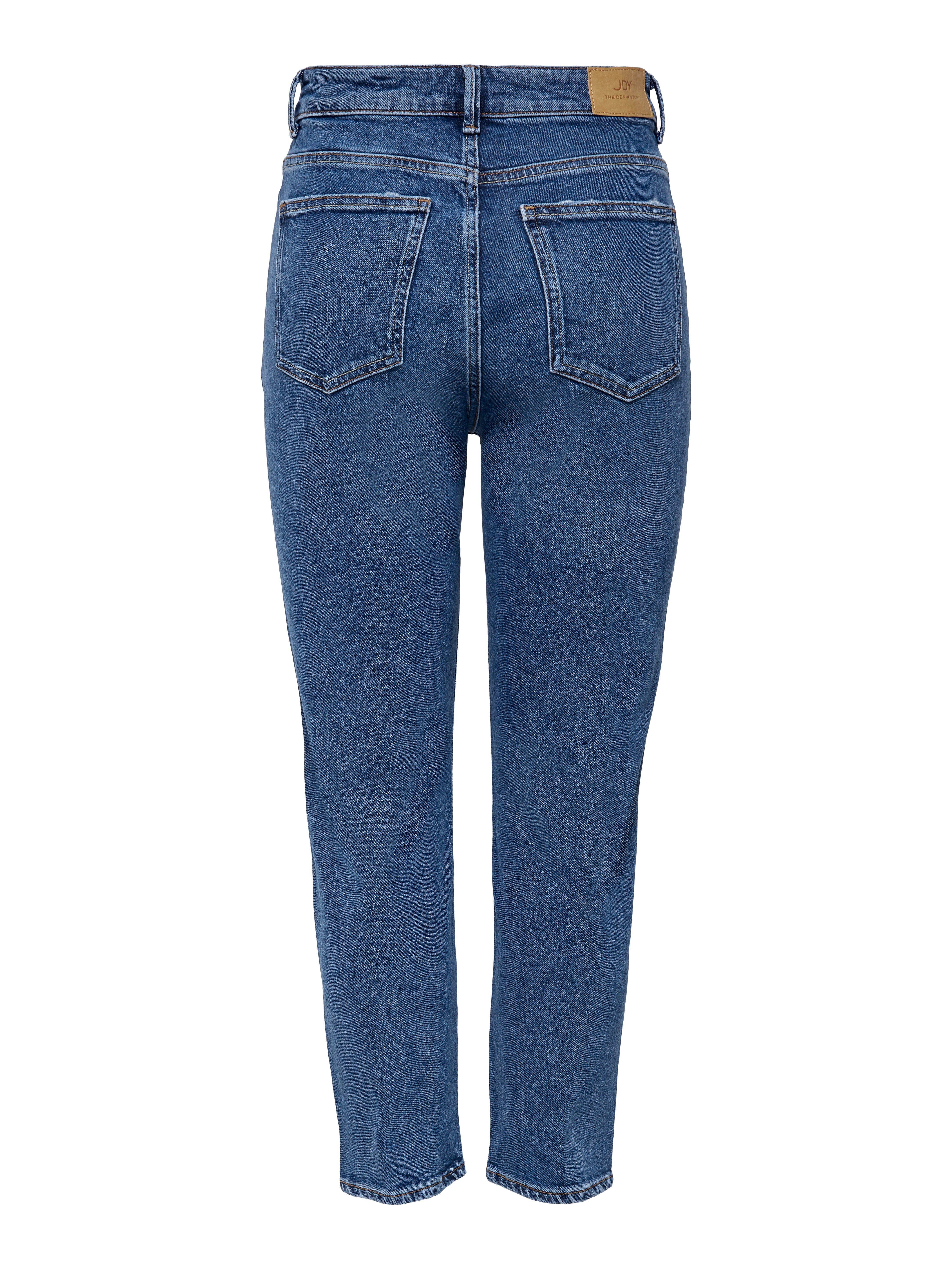 JDYKAJA Hohe Taille Gerade geschnitten Jeans Medium Blue Denim