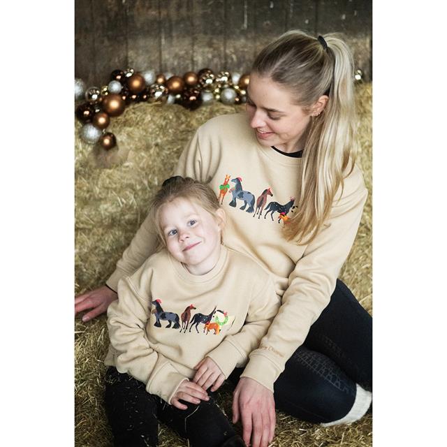 Kersttrui Epplejeck EJChristmas Vibe Kids Beige