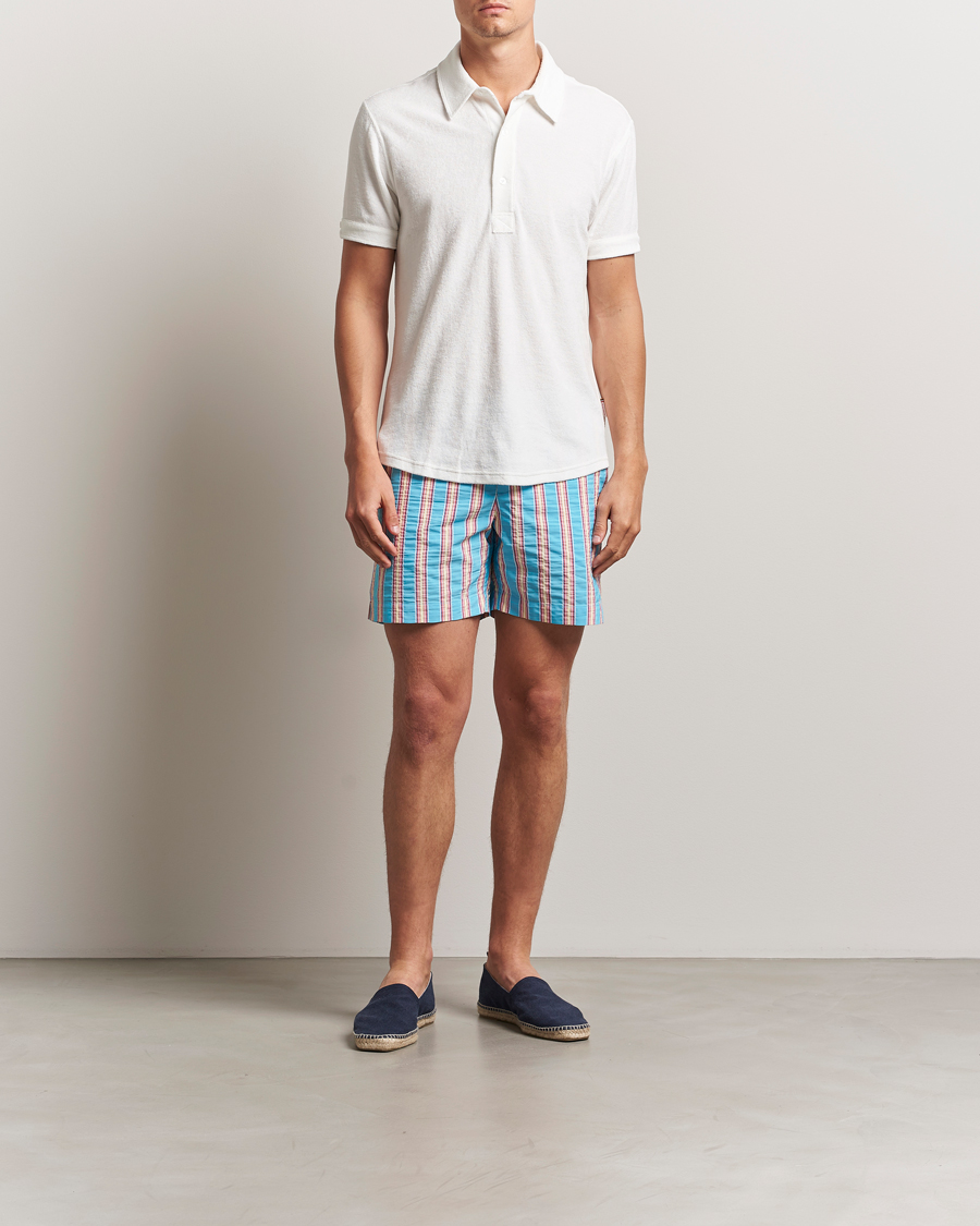 Orlebar Brown Bulldog Deckchair Stripe Swimshorts Blue Multi