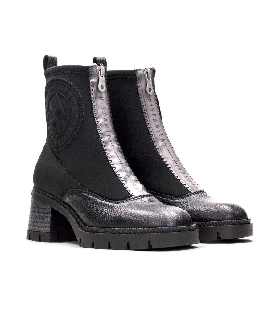 Botas de tornozelo Hispanitas Black Everest em couro - Salto de 6,5 cm -