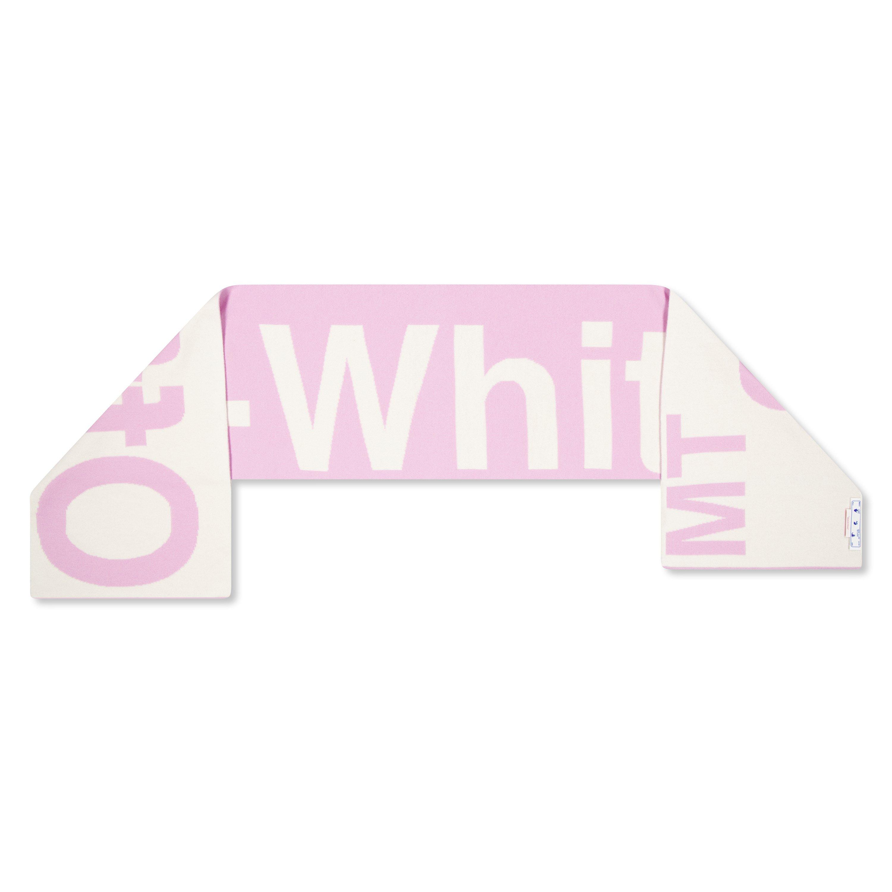 Off White Contrasting Logo Scarf