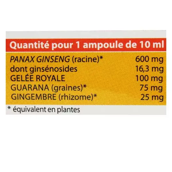 Juvamine 4G Fórmula Completa Ginseng Geleia Real Guaraná Gengibre 10 ampolas