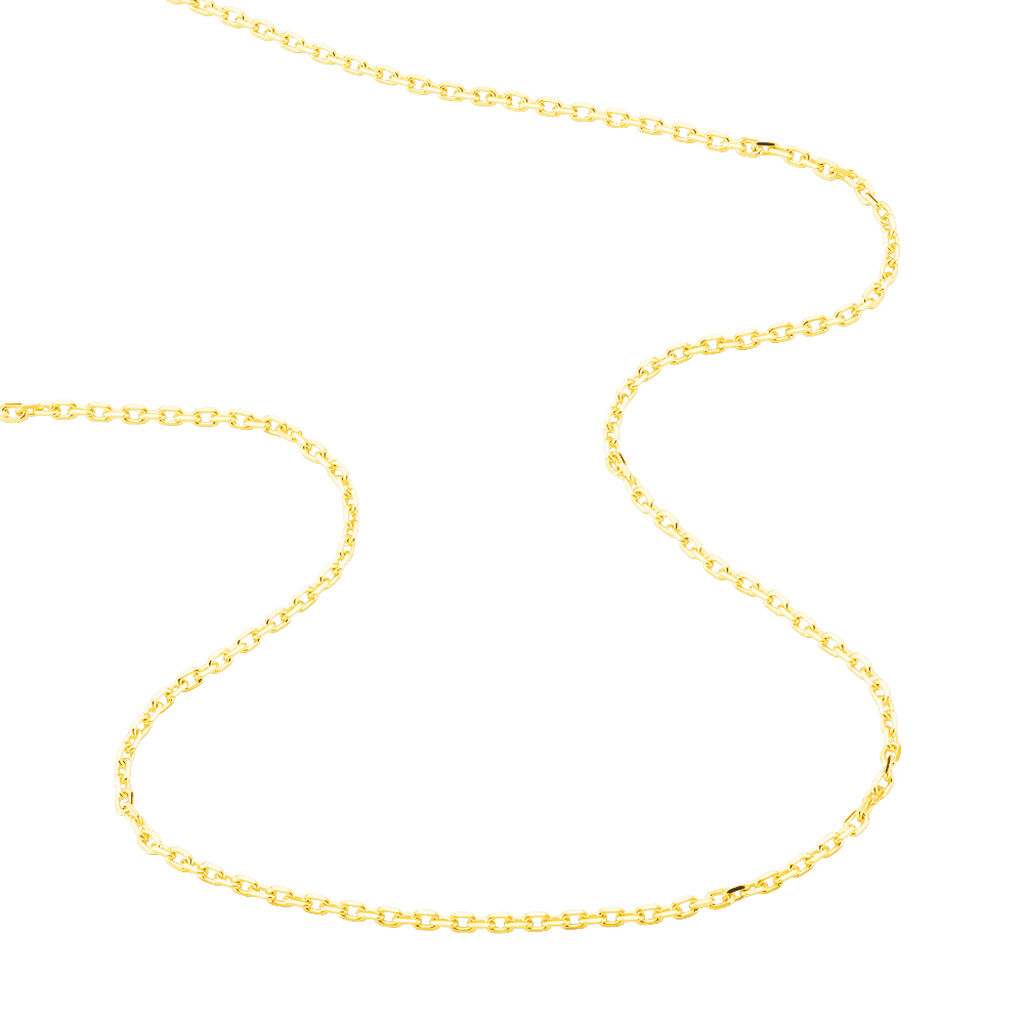 Chaîne Maille Forçat Diamantée Or Jaune