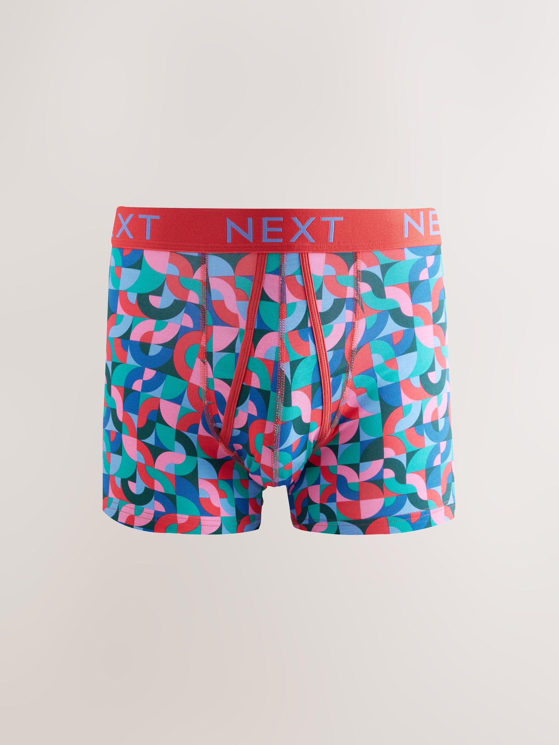 Vrolijk gekleurd geometrisch motief - 8 Boxershorts zonder plooi