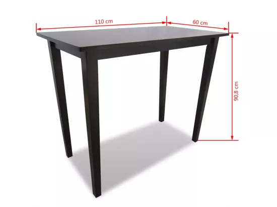 Table de bar en bois Marron
