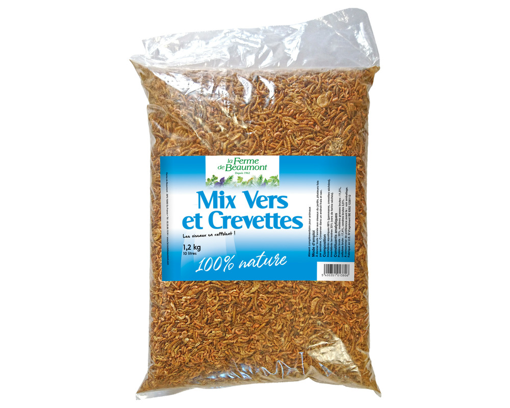Mix vers et crevettes 1,2 kg / 10 litres • mélange déshydraté