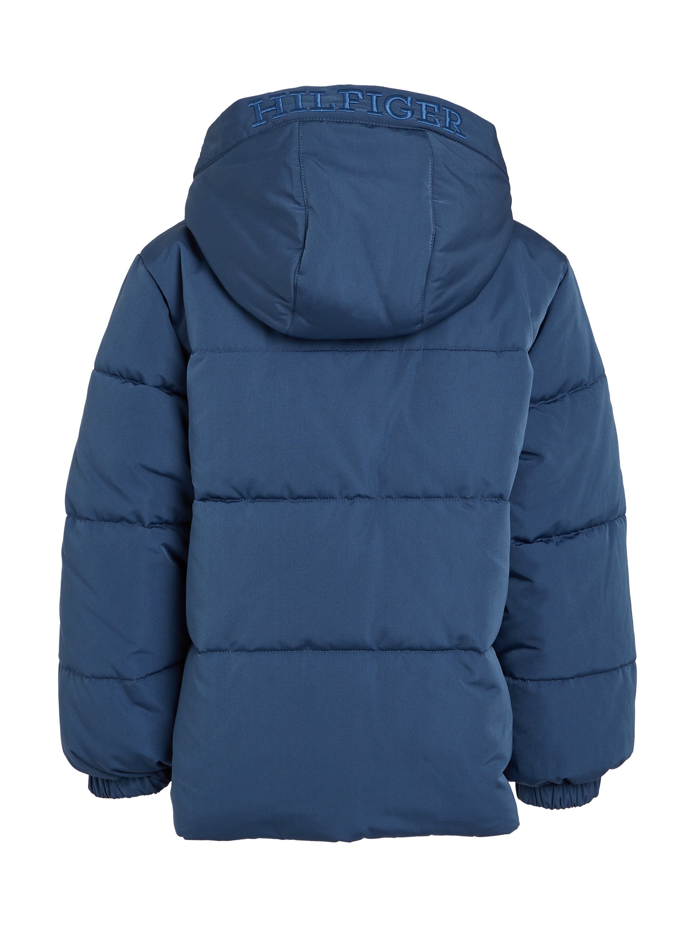 Tommy Hilfiger Steppjacke »MONOTYPE PADDED PUFFER JACKET« mit Kapuze Baby bis 2 Jahre, mit Kapuze, Gummizug am Ärmel