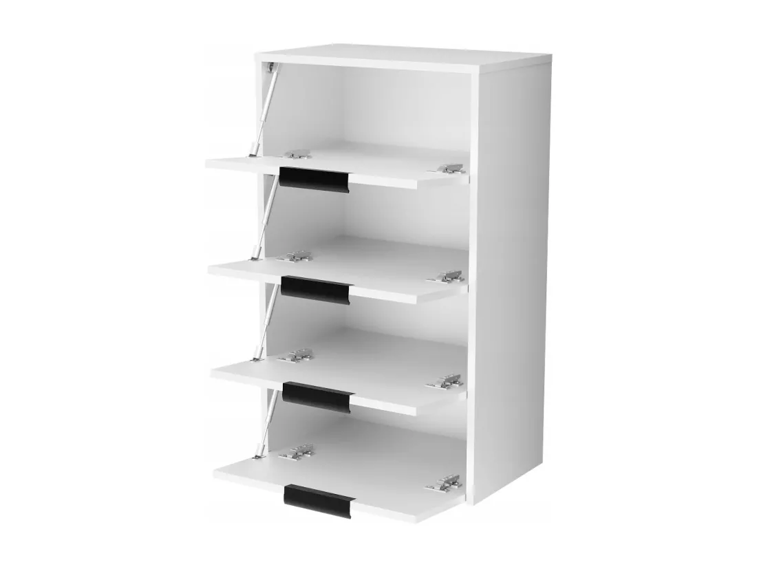Armoire à chaussures blanche pour hall d'entrée moderne avec étagère à chaussures