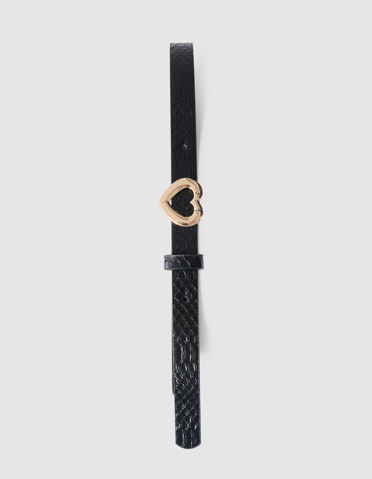 Snake Print Riem Zwart