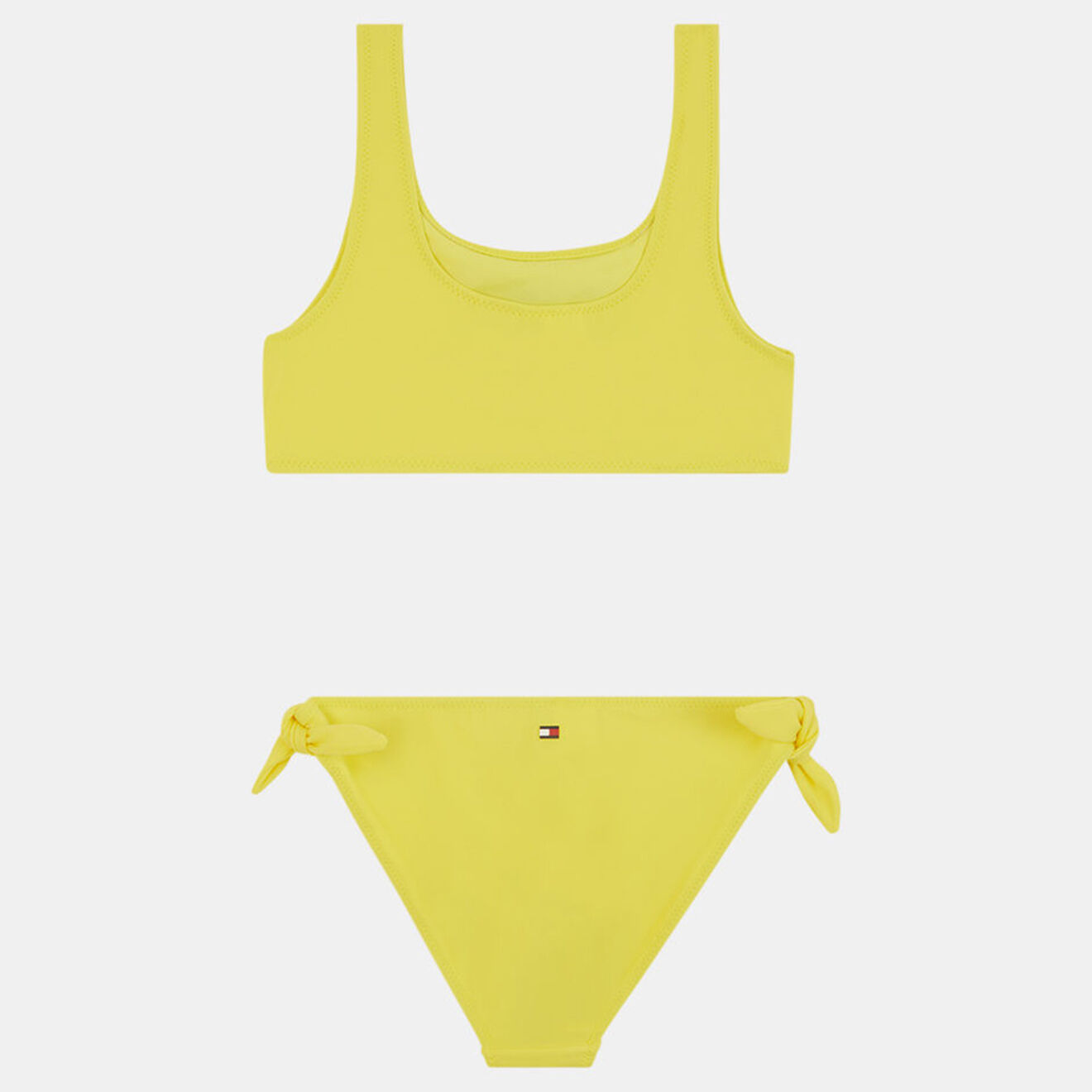 Tommy Hilfiger Maillot de Bain 2 Pièces en Matière recyclée jaune fluo