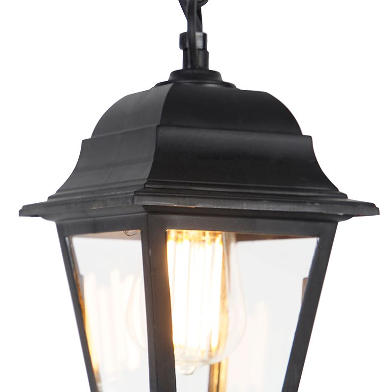 Klassieke buiten hanglamp zwart IP44 - Capital