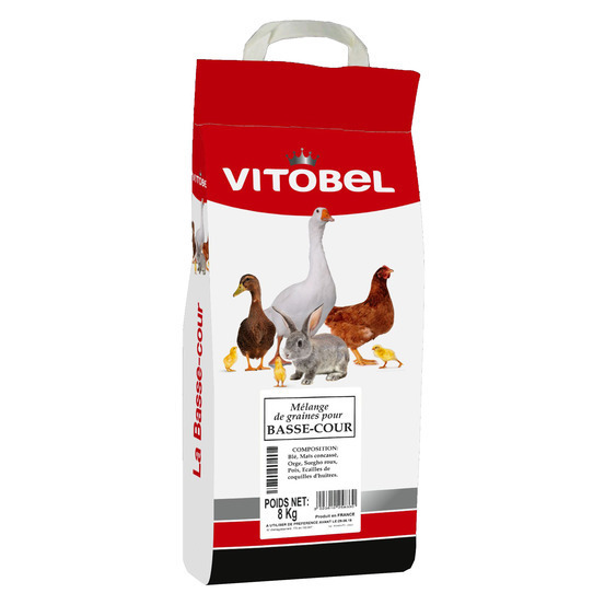 Mélange de graines et céréales pour poules, cailles, canards - 8 kg