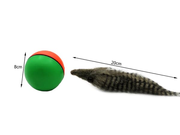 Elektrisk Katteleke / Leke for Katt - Rullende Ball med Ilder