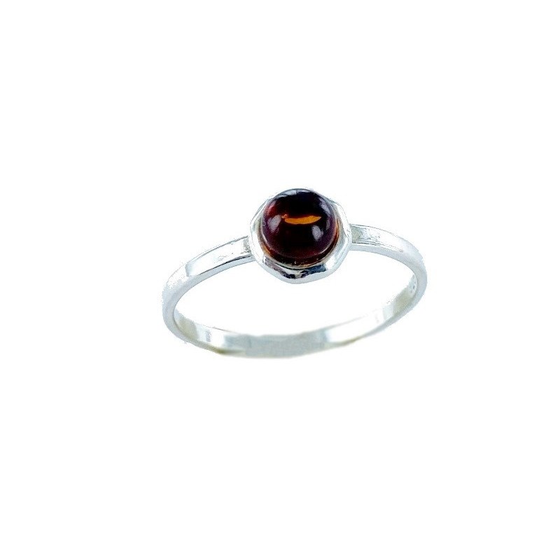 Bague argent 925 Ambre veritable de la mer Baltique
