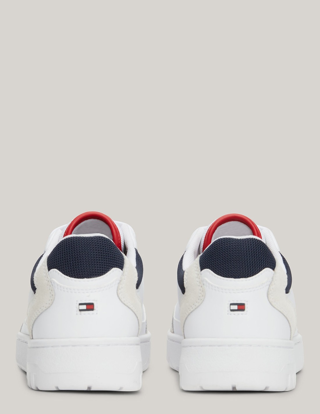 tommy hilfiger Basket de ville th basket core lth m blanc/beige/bleu