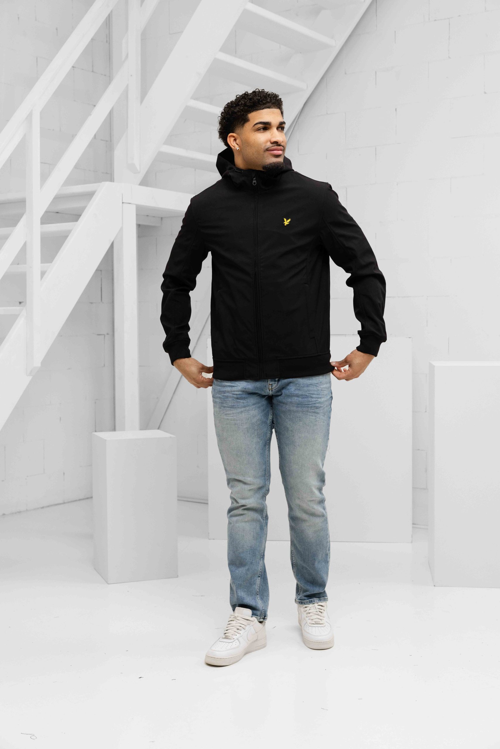 Lyle & Scott Softshell Jas Heren Zwart