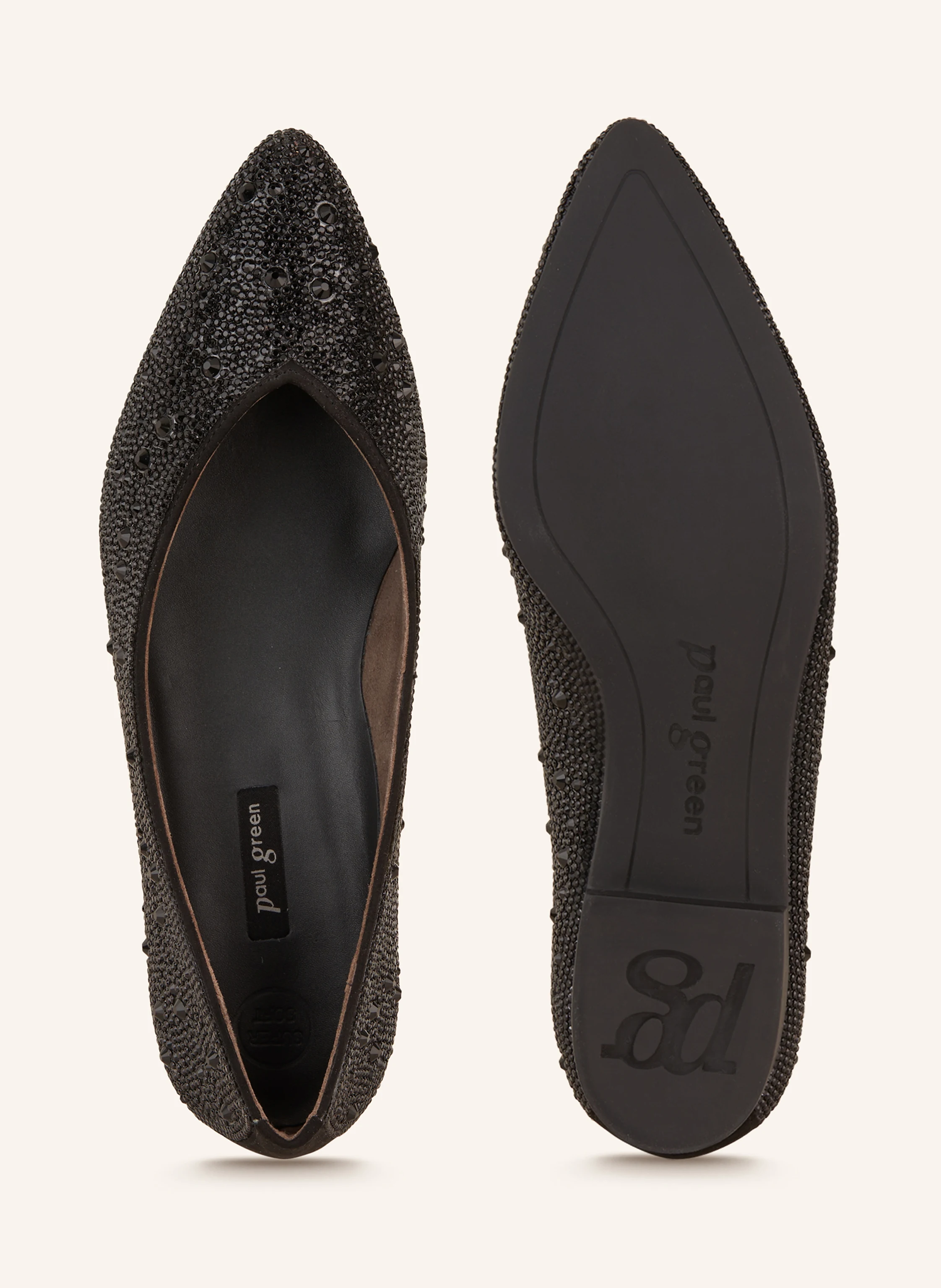 paul green Ballerinas mit Schmucksteinen