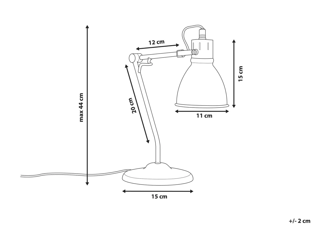Lampe de bureau MONSAN Réglable Métal Laiton