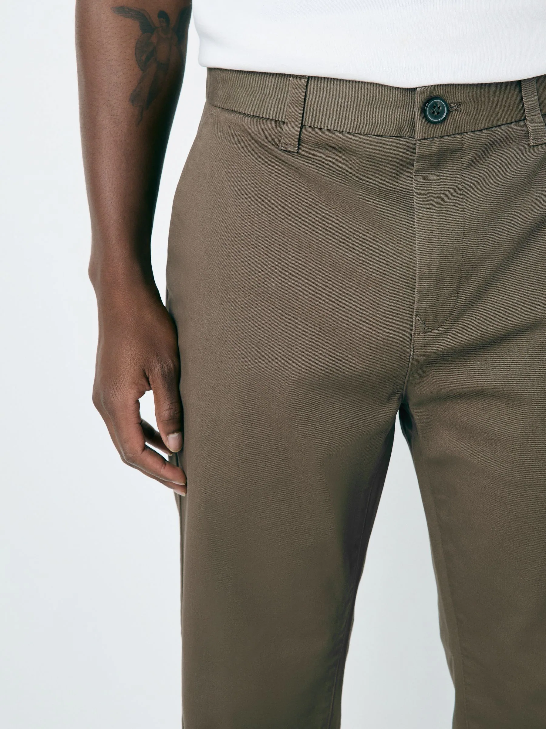 Lichtbruin - Straight fit - Stretchy chino