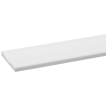 Decorlijst grenen wit gegrond 8x57mm 270cm