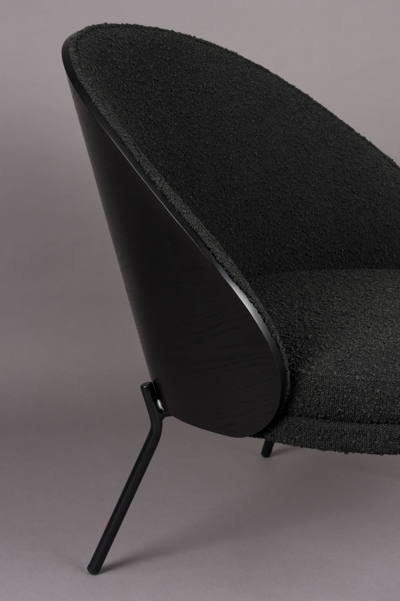 Fauteuil Rodin Bouclé zwart