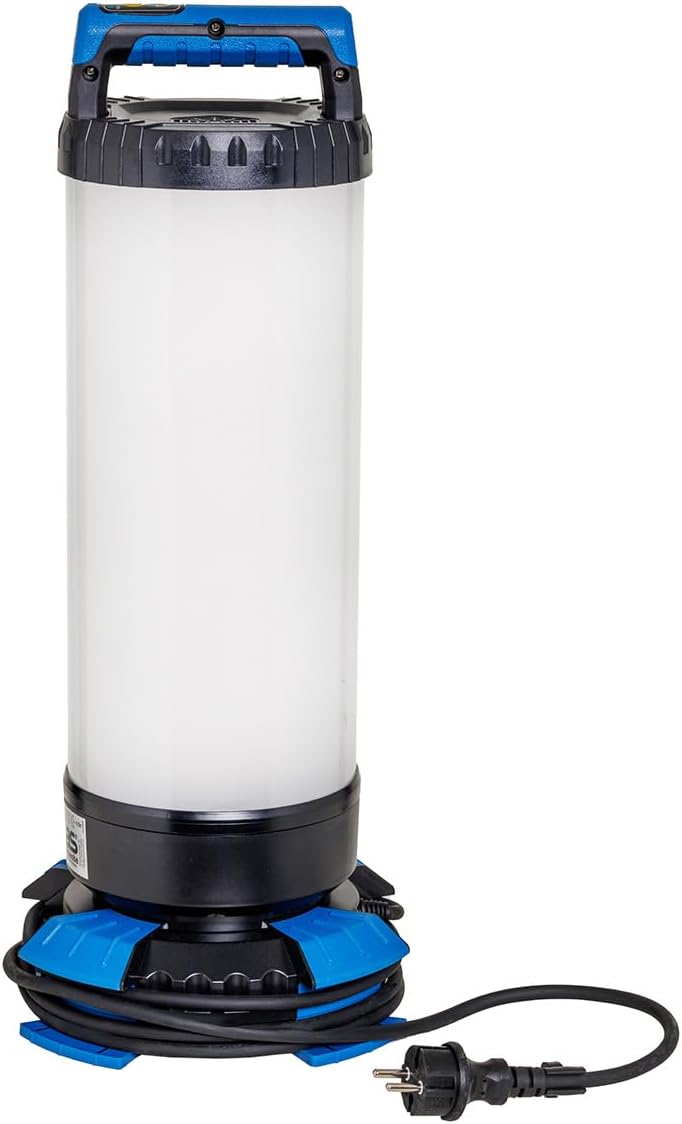 as - Schwabe ILLUMI 360 LED Arbeitsleuchte 120W 16.500 Lumen - 360° Abstrahlung - dimmbar in 4 Stufen - Farbtemperatur 3000K–6500K - robust IK08-3m Kabel - Baustrahler Innen & Außen - IP54, 46376