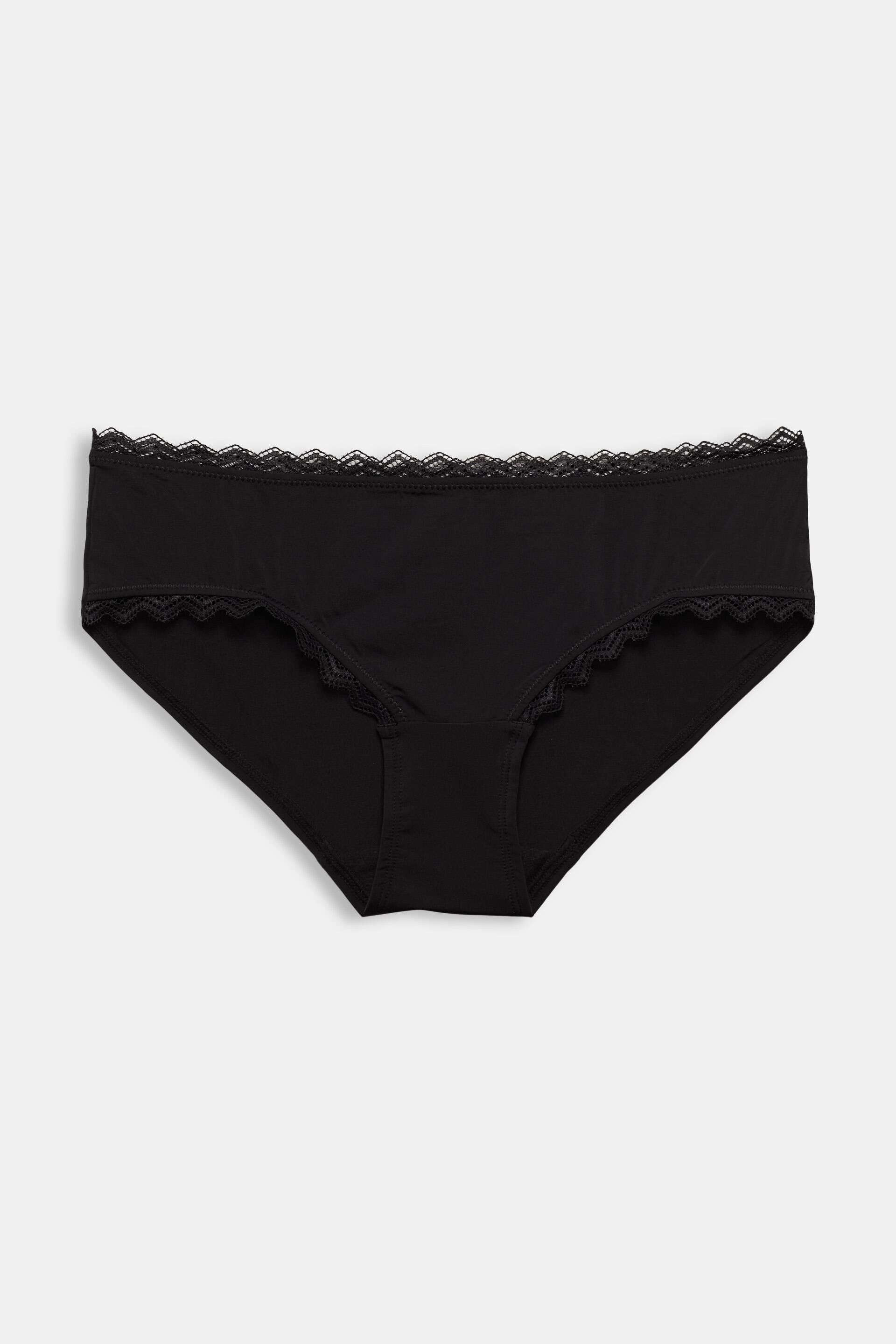 Shorty taille basse orné d’une bordure en dentelle