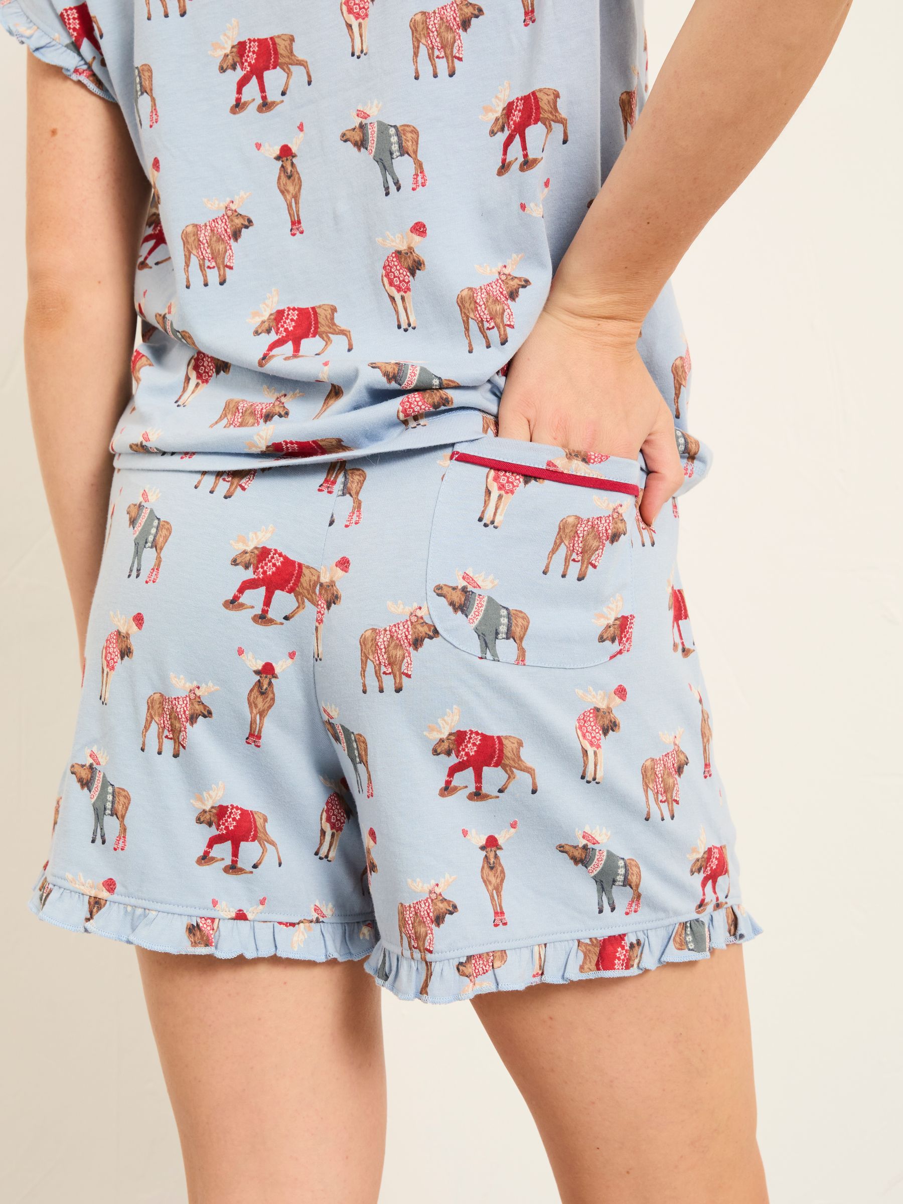 FatFace Shelter Moose Jersey Pyjama Set