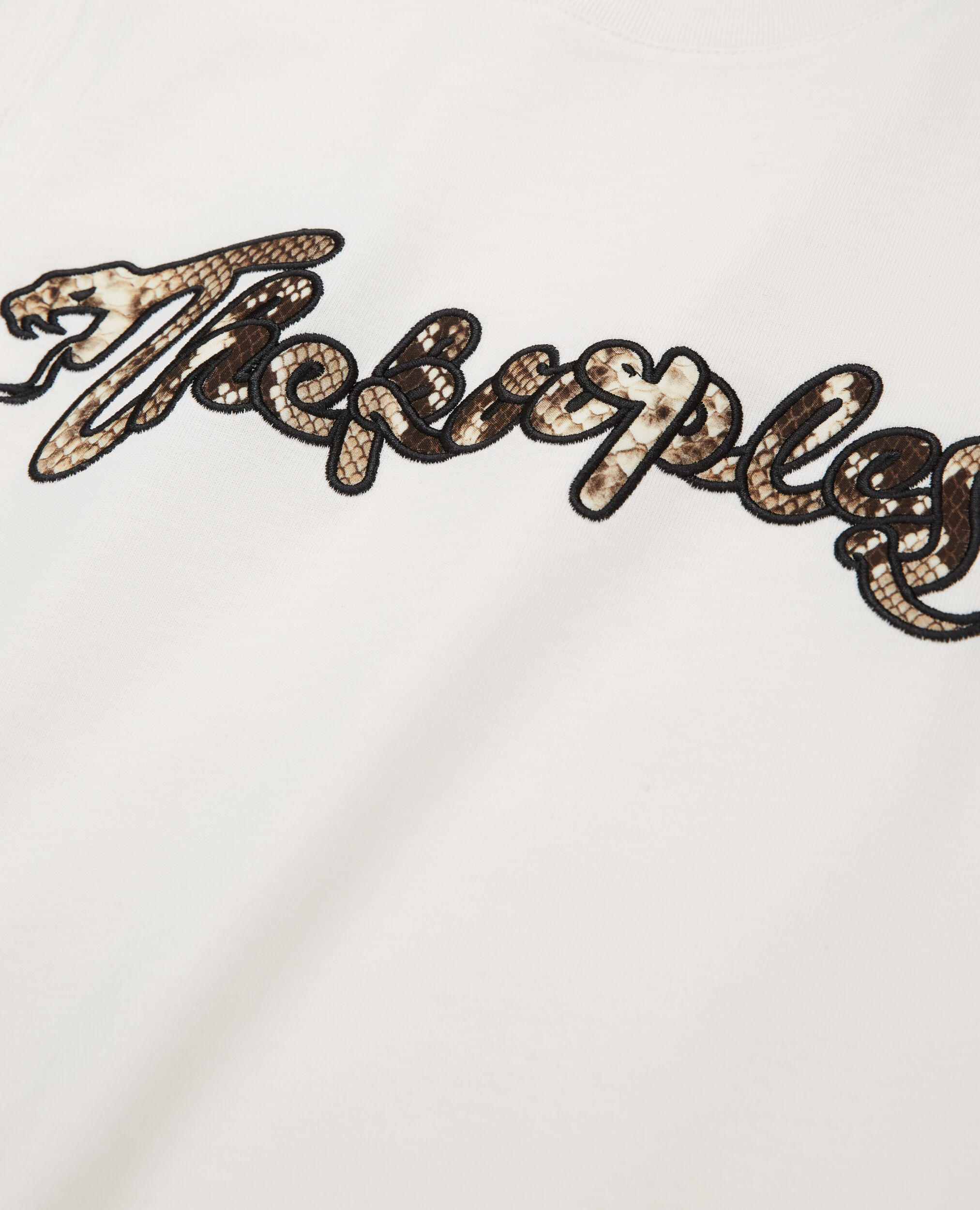 T-shirt blanc sérigraphié Snake logo