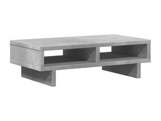 Support de moniteur gris béton 50x27x15 cm bois d'ingénierie