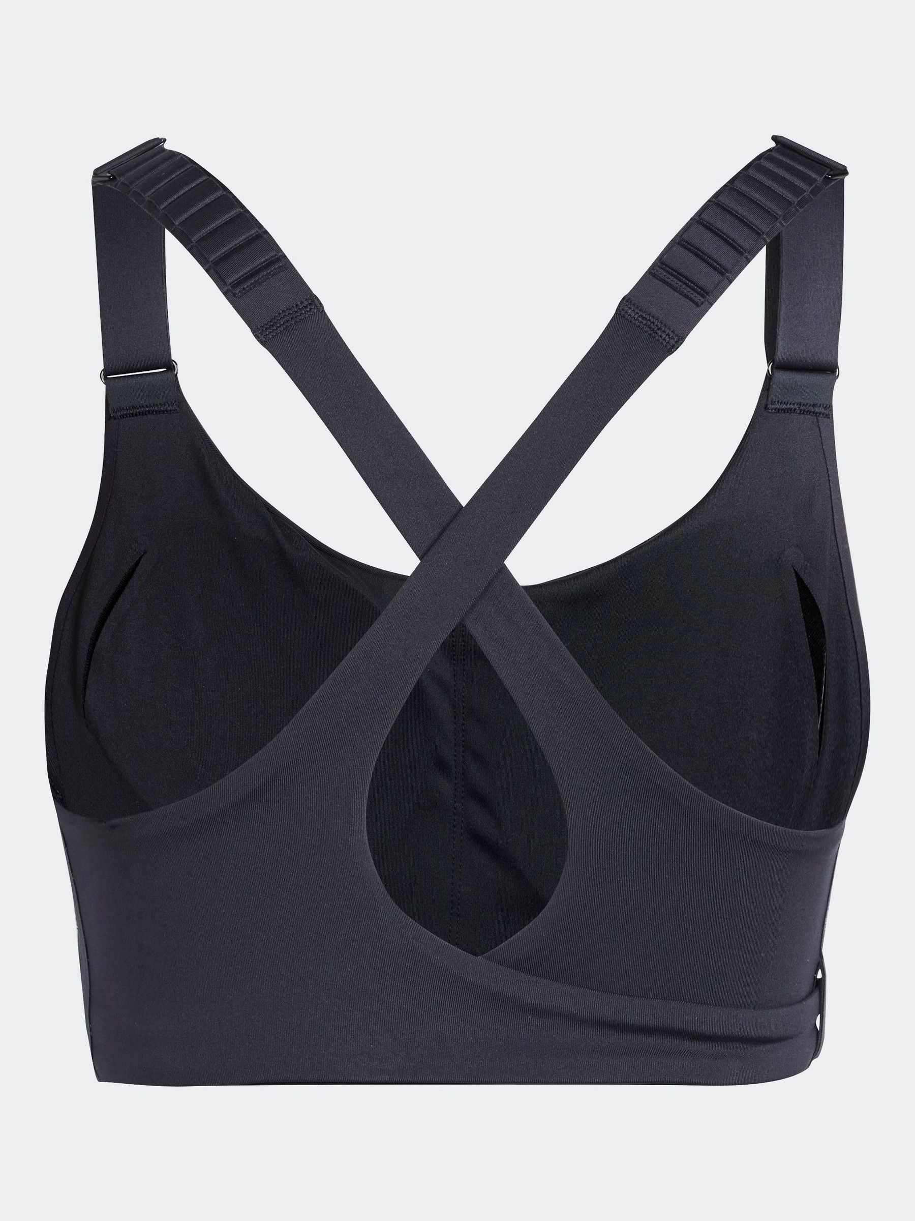 Zwart - adidas FastImpact Luxe hardloopbeha met veel ondersteuning