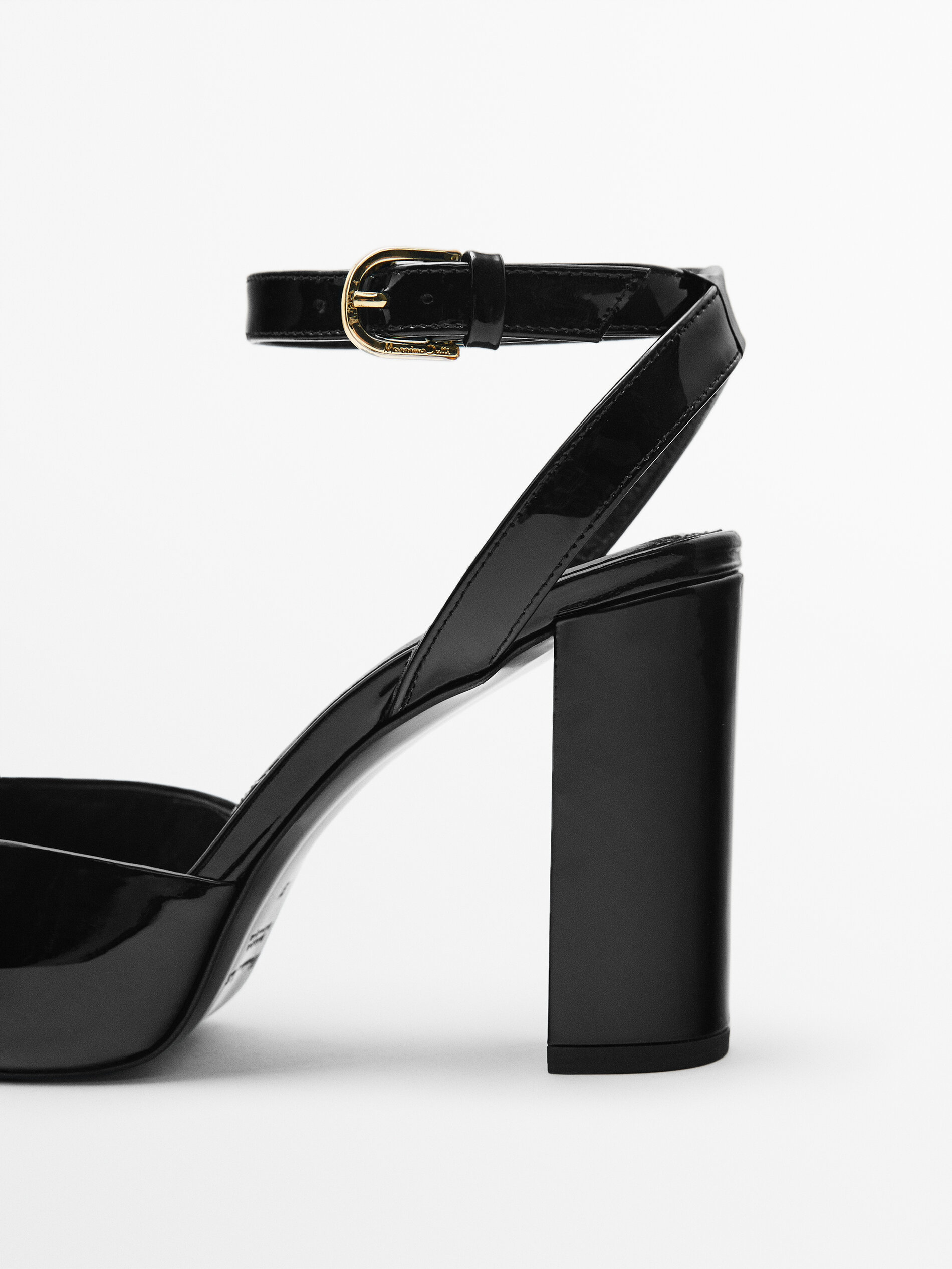 Zapato tacón destalonado skin - PRETO