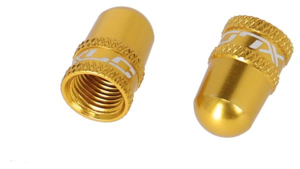 Paire de Bouchons XLC PU-X16 Valve Schrader Or