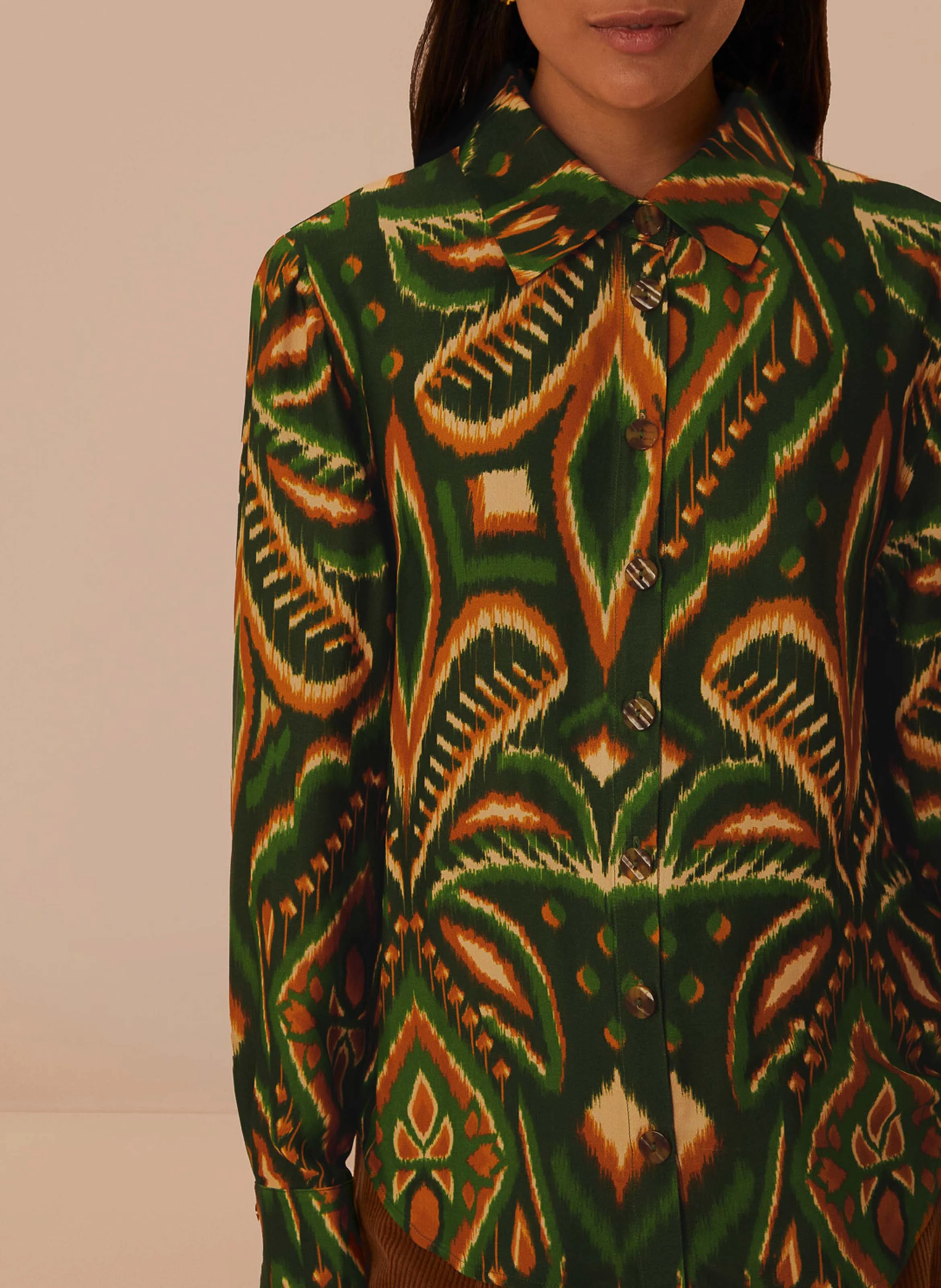 Chemise imprimée | Vert
