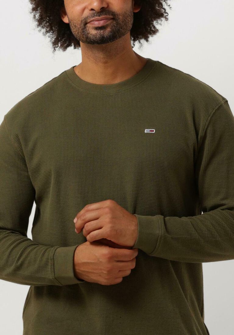 TOMMY JEANS groene tommy jeans  tjm classic waffle tee