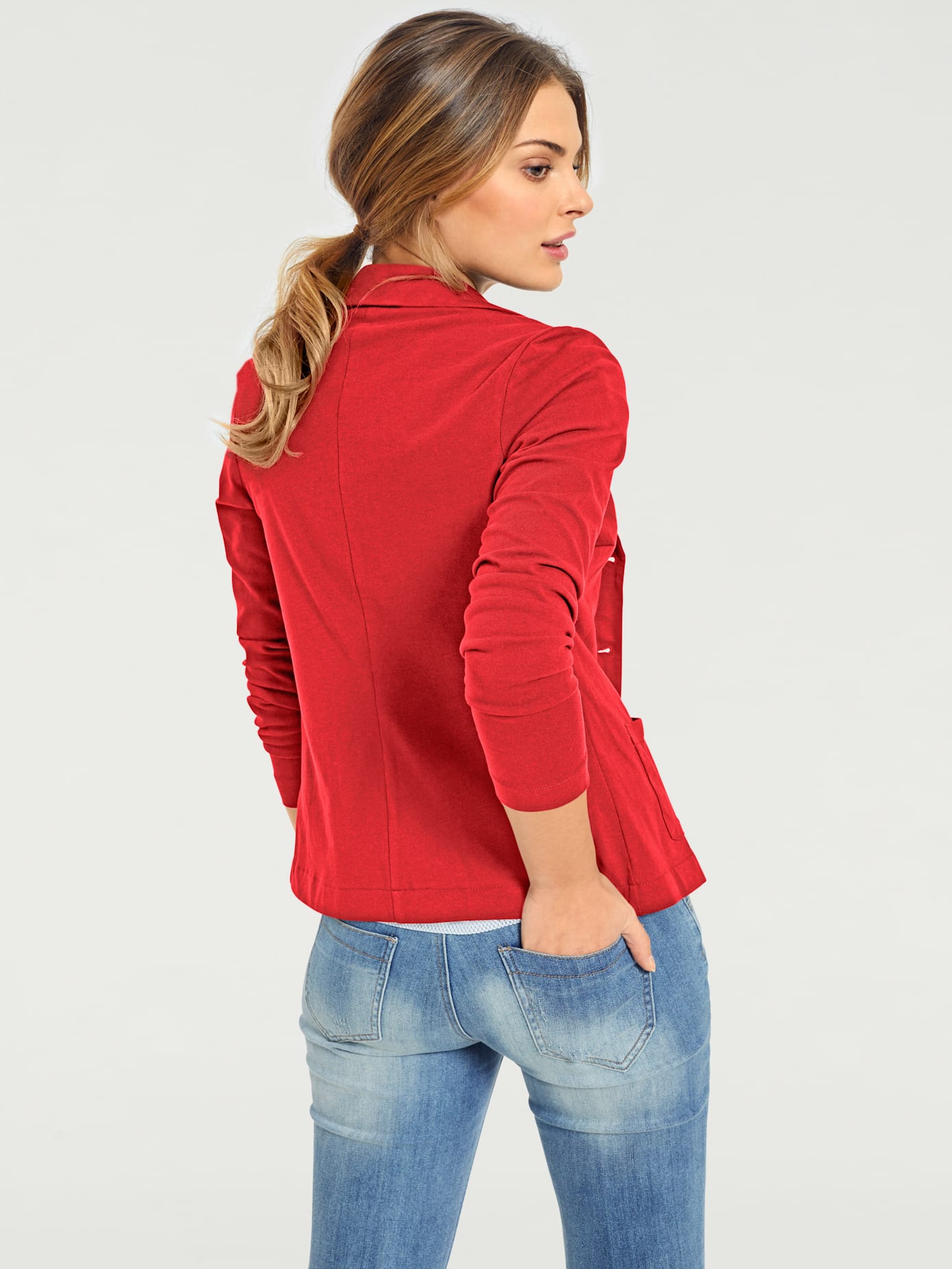 Blazer en jersey coupe sobre pour un look décontracté tendance