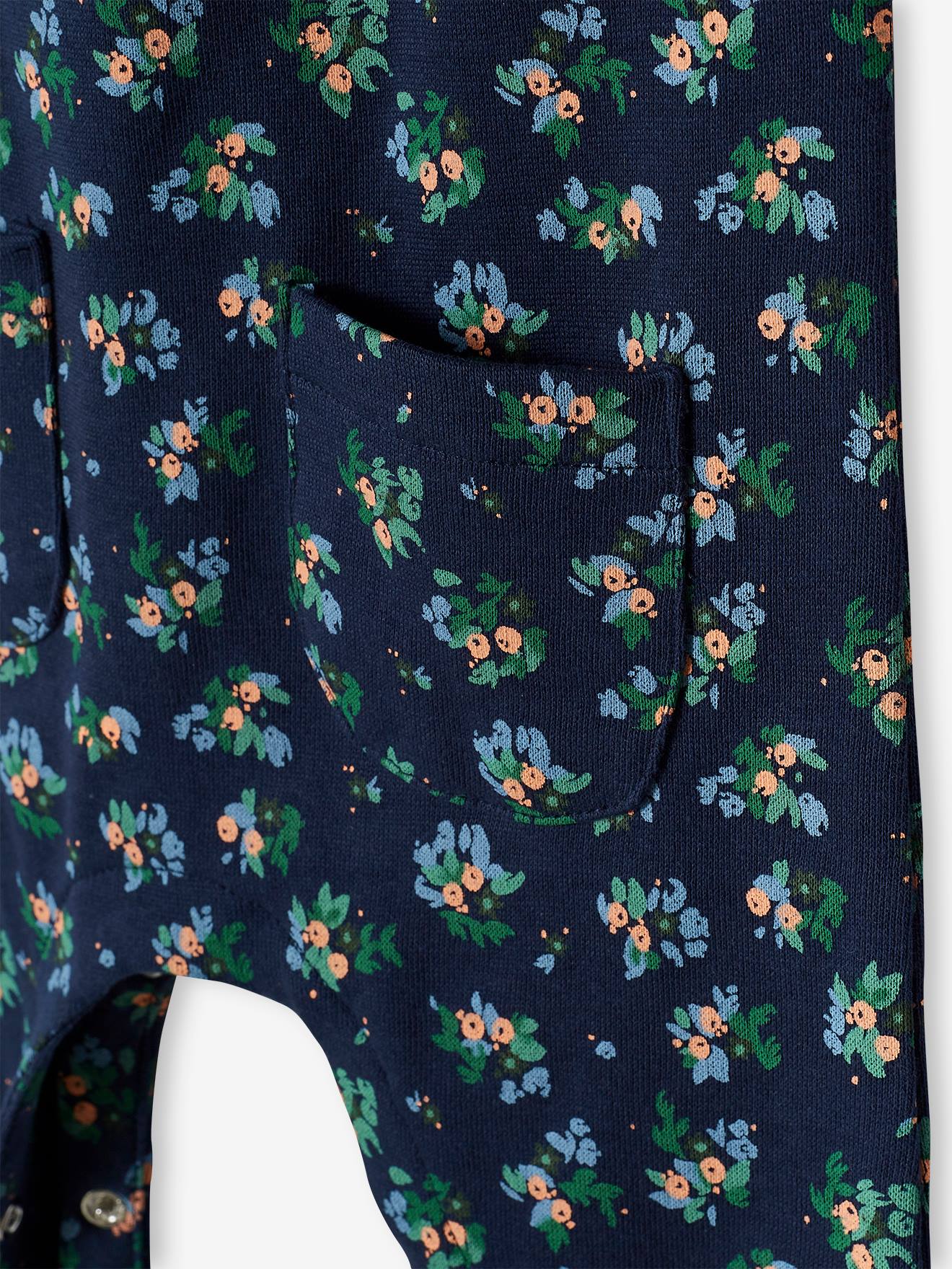 Conjunto de body e faixa de cabelo de pelúcia estampada verde-médio para bebê menina