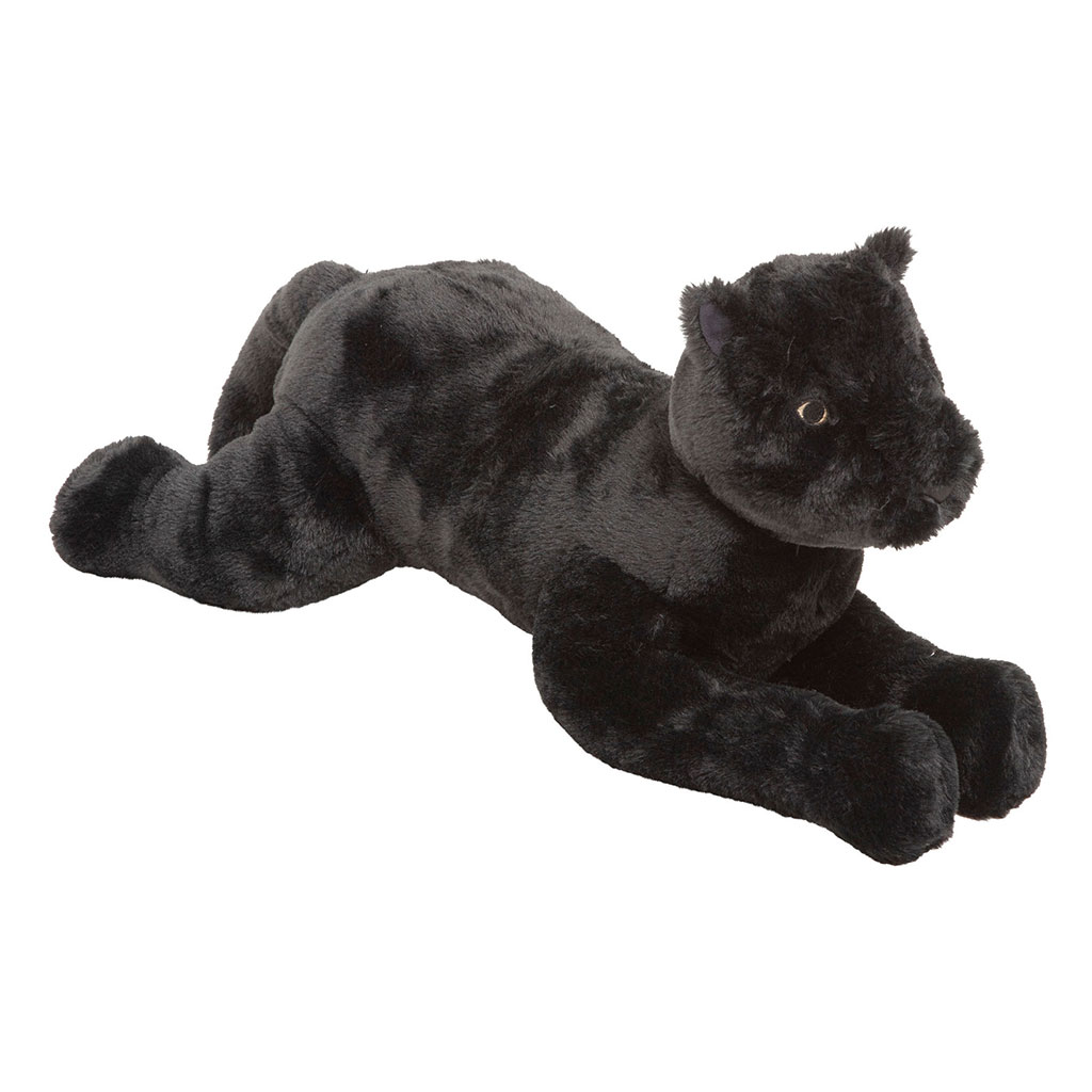 Peluche panthère noire en polyester 70x30cm