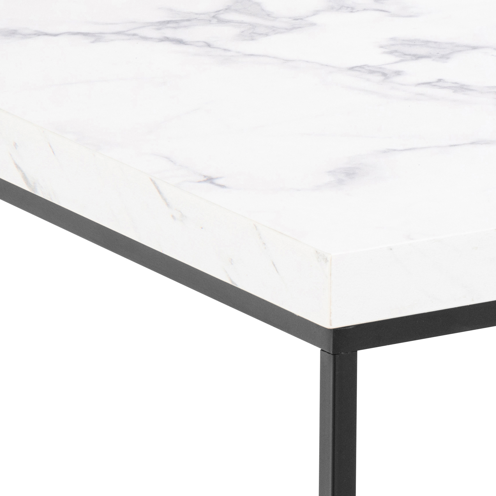 Couchtisch BAROSSA - weiß-schwarz - 60 cm