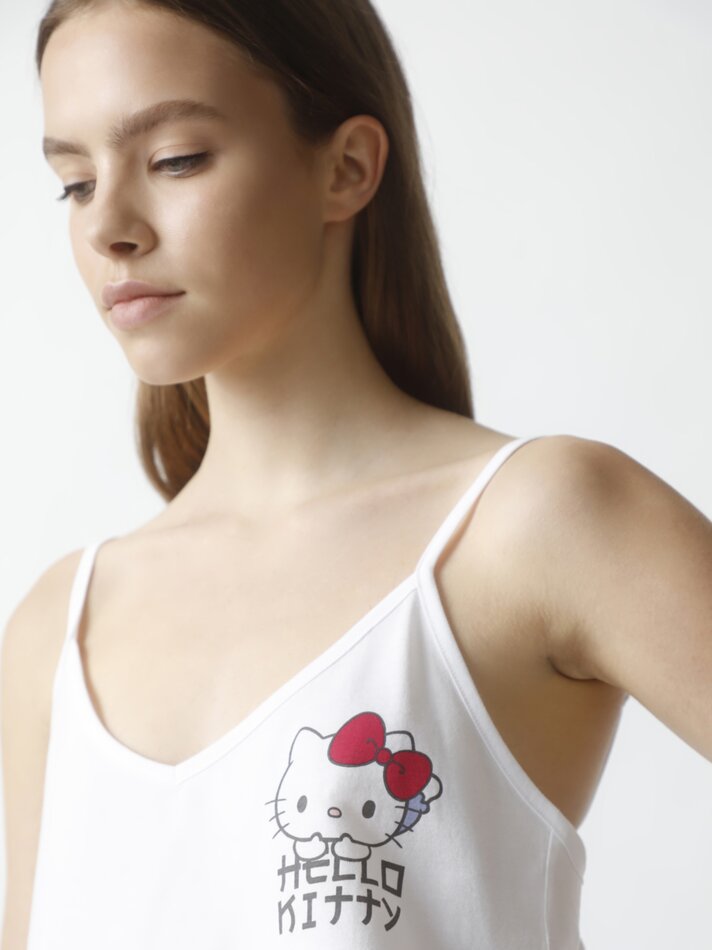Conjunto de pijama Hello Kitty ©Sanrio - Rosa/Branco