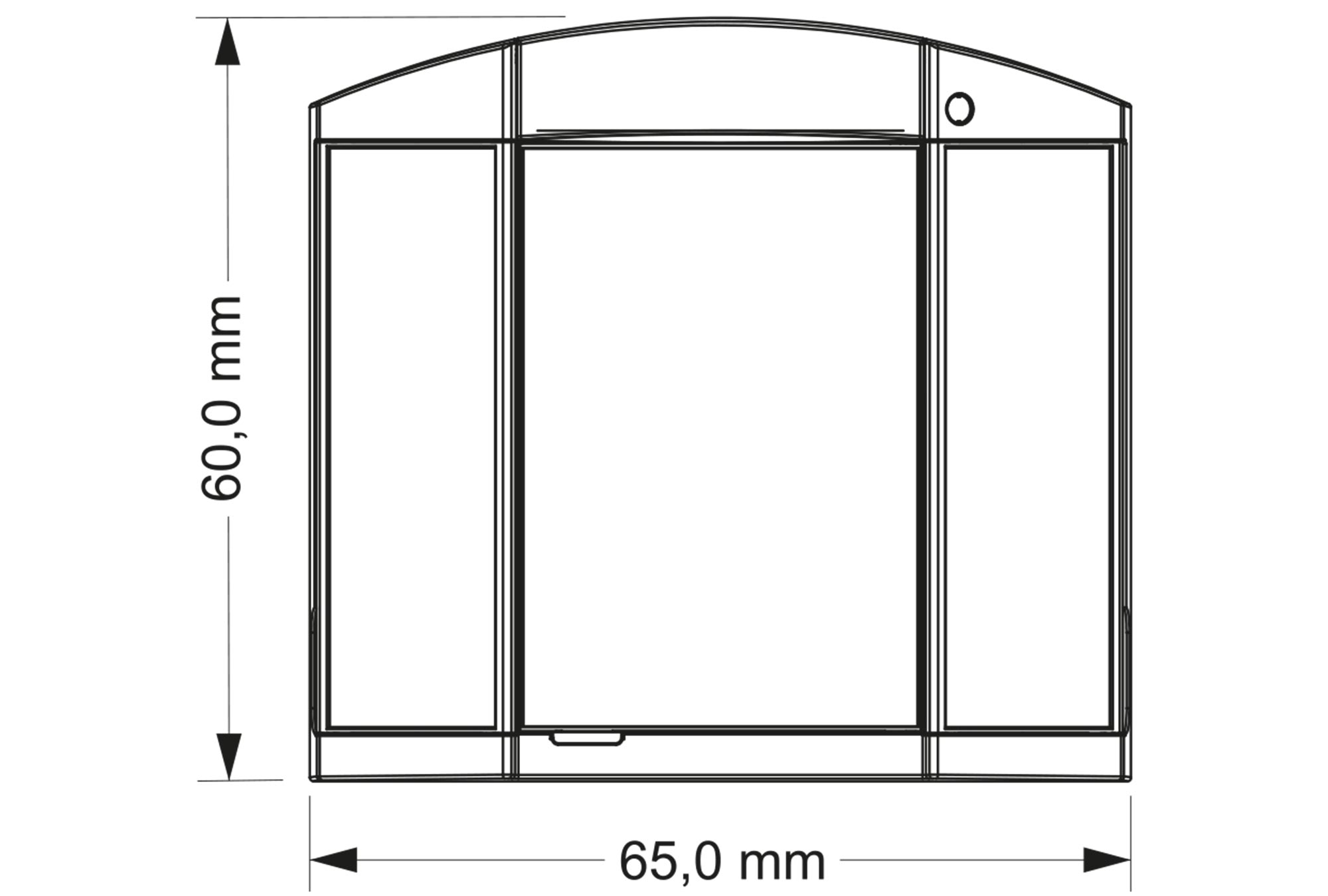 Spiegelschrank - weiß - mit Beleuchtung - 65 cm breit