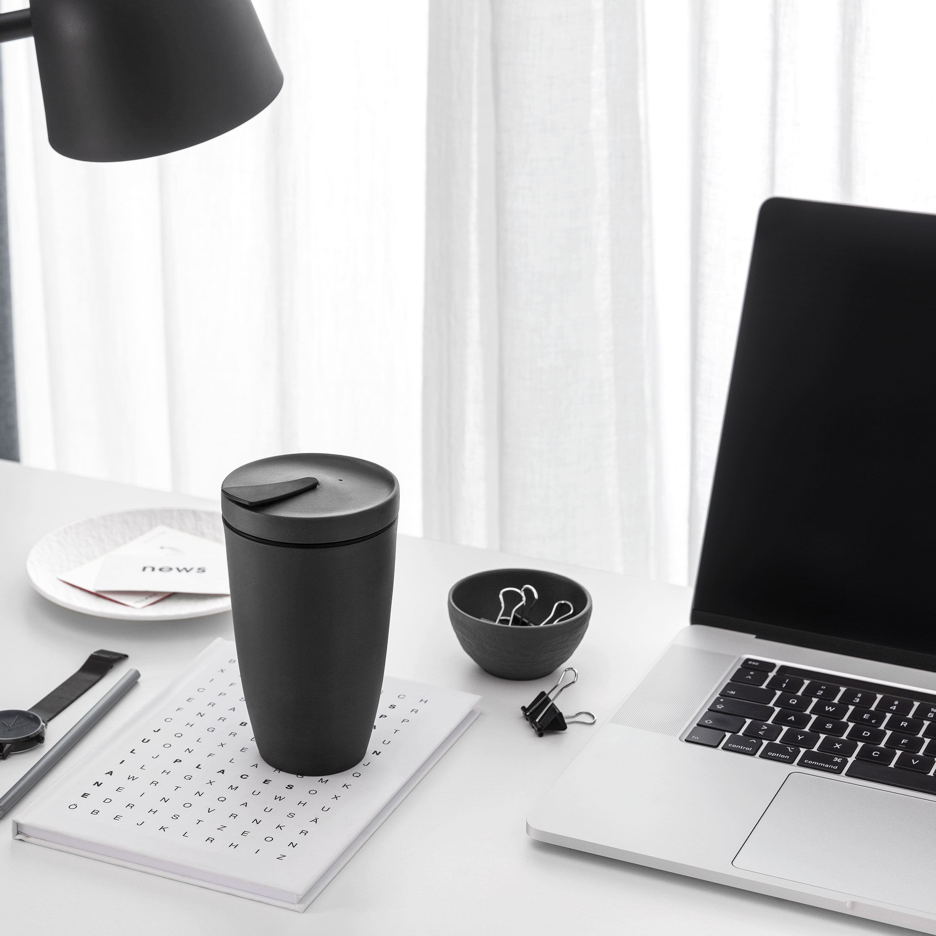 To Go Travel coffee mug Black, 11.9 oz