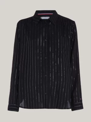 Camisa de pijama listrada em tecido