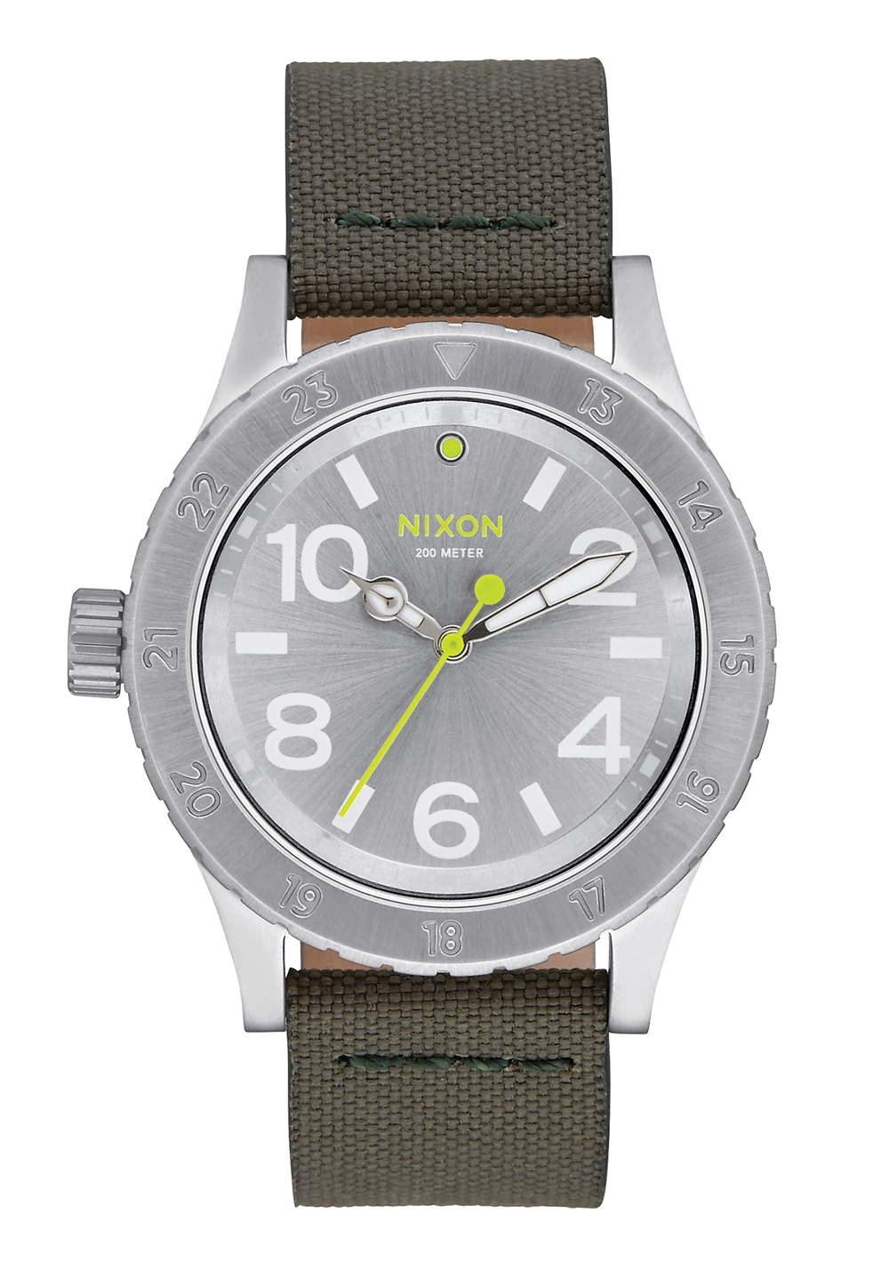 Nixon The 38-20 Leather Silver / Surplus A4672232