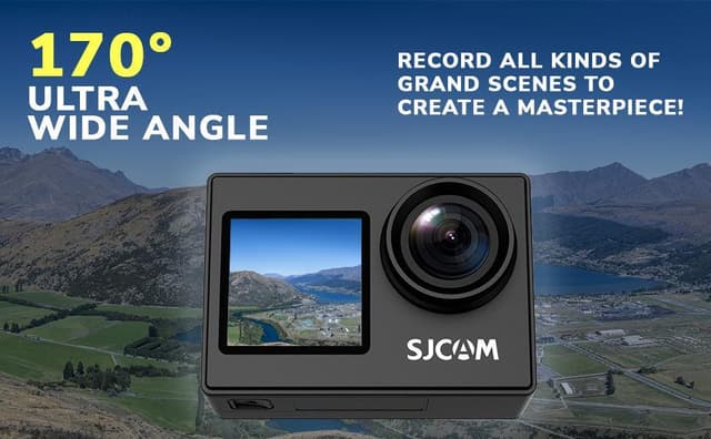 SJCAM SJ4000Dual Screen 4K 30fps Action kamera, Wifi, Dual screen, Vandtæt skal. transportabel