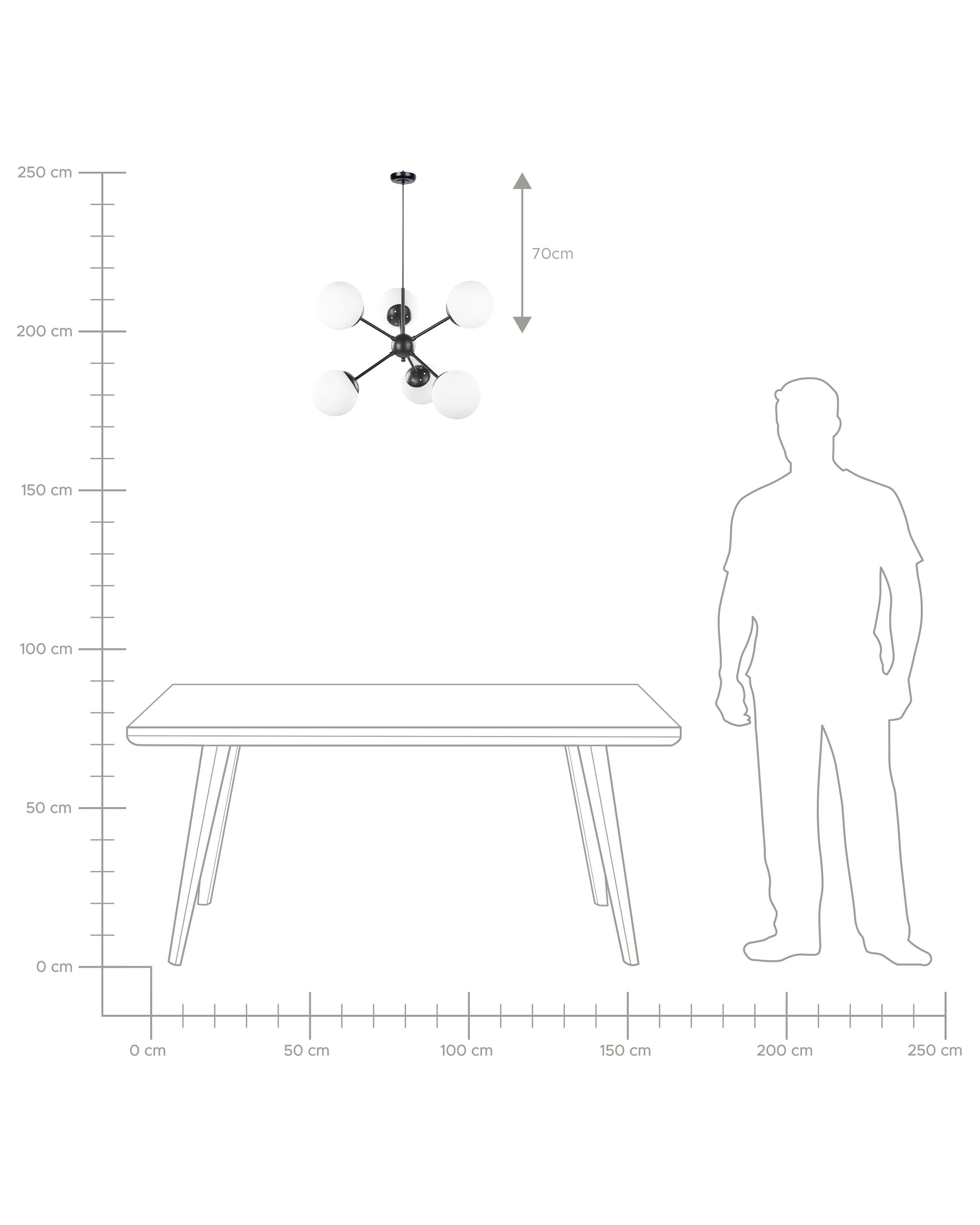 Plafondlamp ADAWRO Metaal Zwart/wit