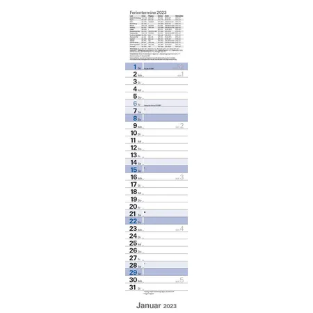 Korsch Verlag Wandkalender Planer Blau 2023