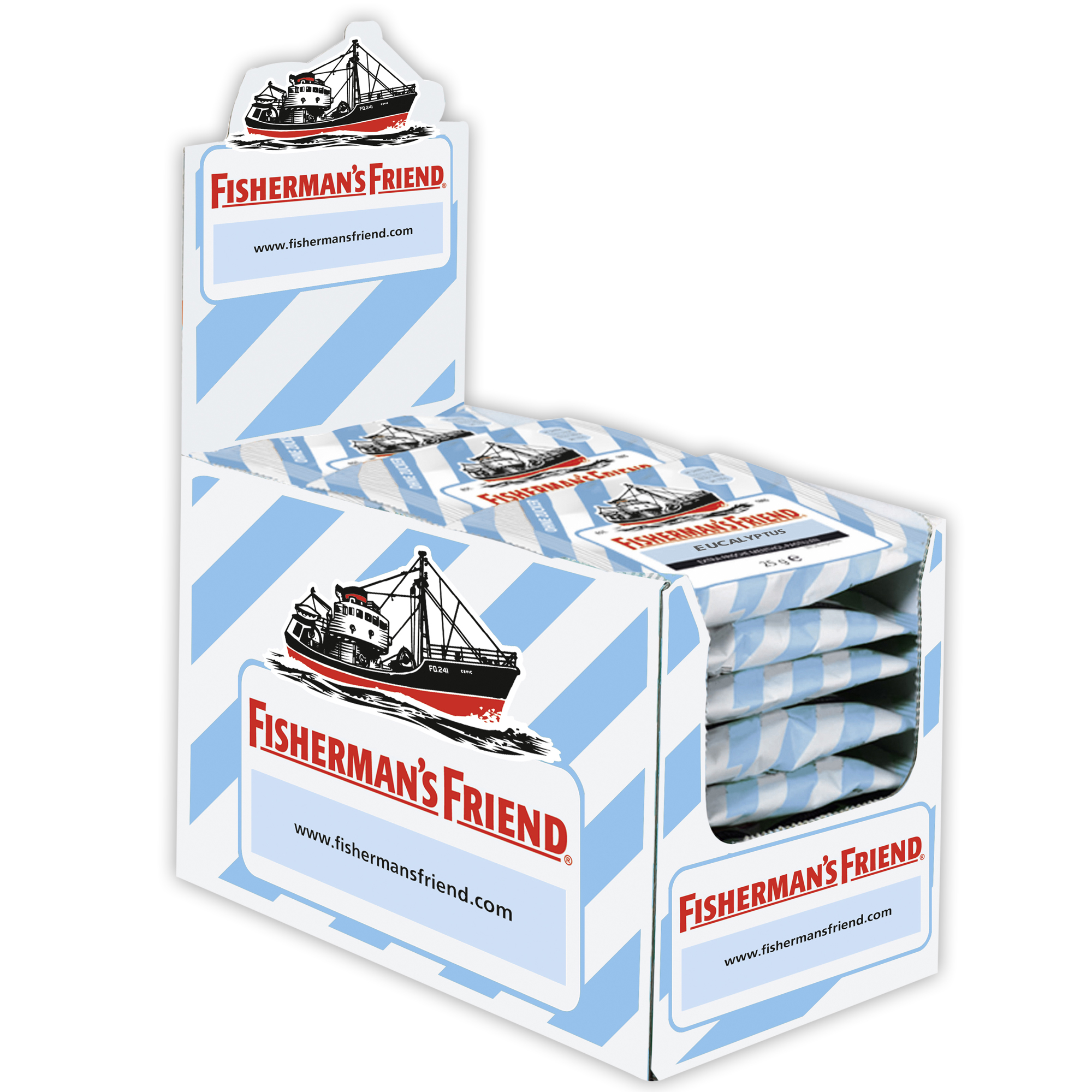 Fishermans Friend EUCALYPTUS ohne Zucker 24x 25g=600g MHD:30.12.27