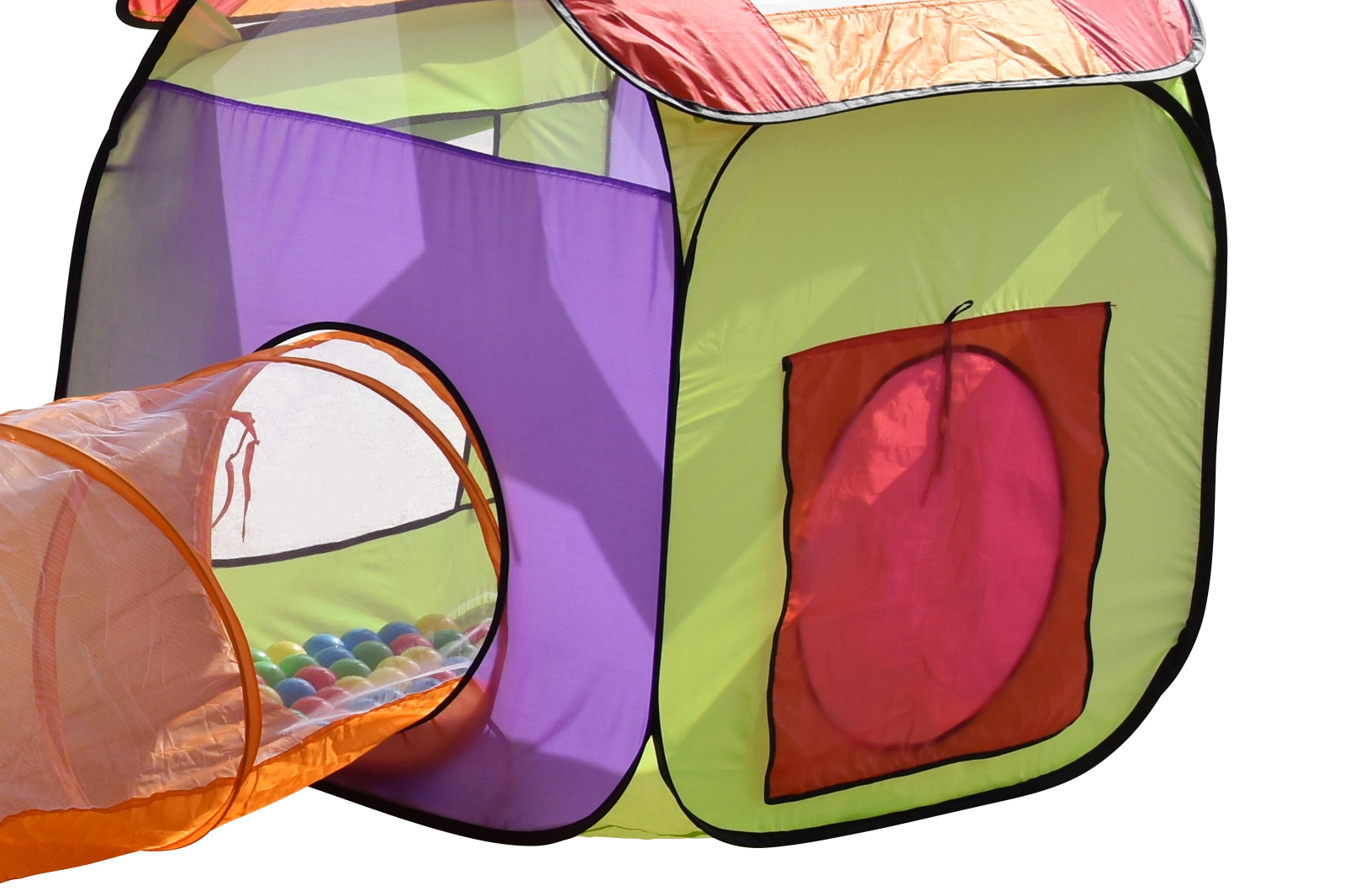 Spielzelt mit Tunnel bunt