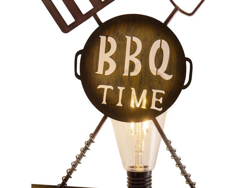 Näve Gartenlicht LED-Solar Erdspiess BBQ, Rost Leuchtmittel für die Aussendekoration